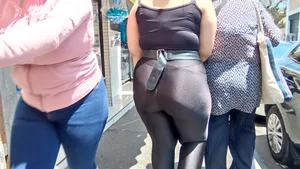 Huge Chubby Ass in Tights Street Creepshots Series