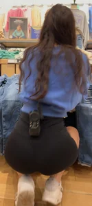 Slim brunette squatting and working part 2 (oc)