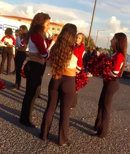 Candid cheerleaders