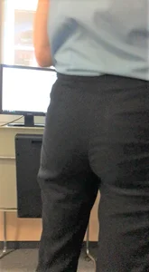 Skinny teens wearing skirts and tight pants