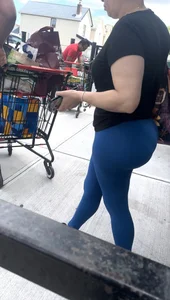 Huge ass bbl latina vpl blue leggings