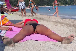 Milf in thong bikinis