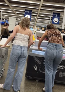 Ikea Trip 3 hot girls in tight jeans Nerdy leopard bendover faceshot smile at camera (Megapost)