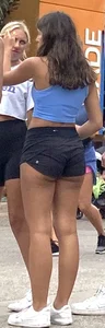 Fit girl with ass cheeks