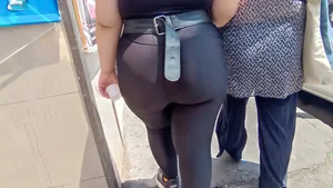 Huge Chubby Ass in Tights Street Creepshots Series