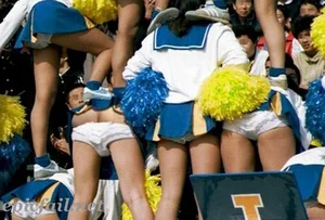 Candid cheerleaders