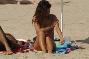 Sexy mature girls on Vilanova topless beach