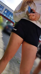 Amazing German girl with nice thighs