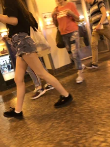 Girls in Shorts with Hot Skinny Legs Street Creepshots