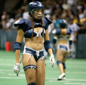 Sexy female football players with hot bodies
