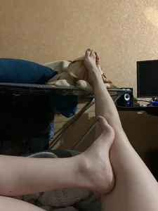 Pale Hot Legs and Feet Home Selfie Closeup