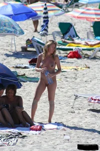 Bunch of sexy ladies on a nude beach