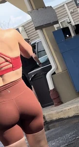 Fit / Jiggly Blonde in tight spandex shorts ( OC , VPL )