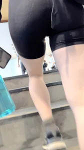 3 girls in black shorts