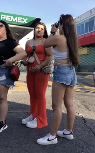 cute latina showing cheeks !!!