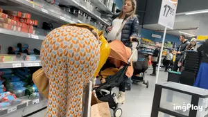 First Post | MUST SEE ! |  Pregnant Arabic Milf Bubble Butt In Flare Pants ( W/ Faceshots + GIF )