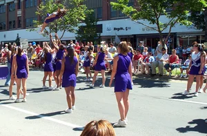 Candid cheerleaders