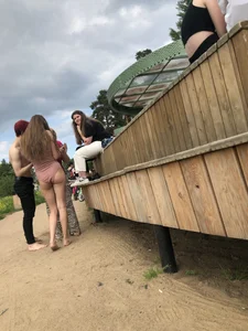 An Amazing Candid Teen in a One-Piece Wet Swimsuit Creepshots Gallery