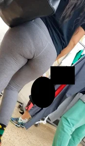 Milf VPL in Grey Leggings