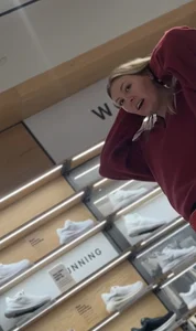 Thick Blonde Lululemon Pawg Employee with a fat cameltoe