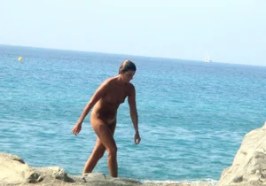 Nude beach and topless girls