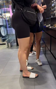 Hot redhead in black bikers (NOT OC)