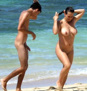 Nude beach and topless girls