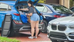 Neighbors PHAT ASS  in shorts
