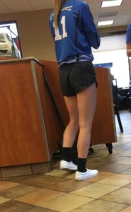 Teen wearing shorts