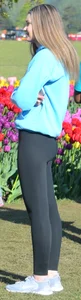 Tall skinny blonde teen in tight leggings with a tight ass