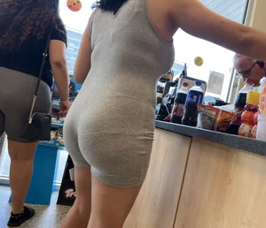 Latina in grey one piece (oc)