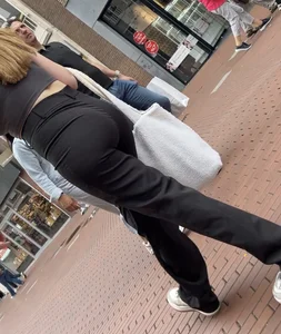 Dutch Beauty In Tight Flared Pants