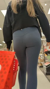 Target Blondie in blue yoga