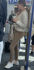 Petite MILF at the airport