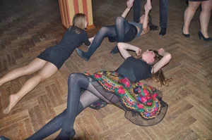 Teens Lying on the Floor Candid
