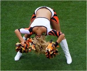 Candid cheerleaders
