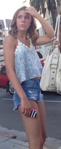 Hotties out in short shorts with nice asses and showing cheeks