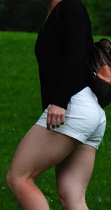 Girlfriend candids in shorts