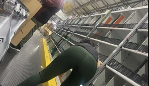 Old hispanic thick milf coworker in lovely leggings (closeups and faceshot)