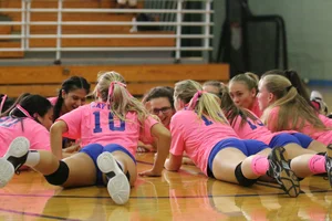 Athlete girls wearing spandex uniforms
