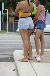 An ASSortment of tight shorts close ups