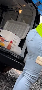 Latina food truck lady at the jobsite
