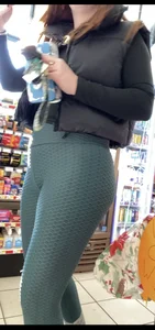Green Leggings Ass and Frontal Caps in Store