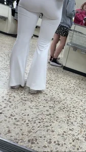 (OC) Best ASS ive ever capped at the shops! blonde arse in white leggings