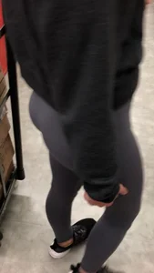 Busted creeping a girl Tiffany in leggings with a great ass