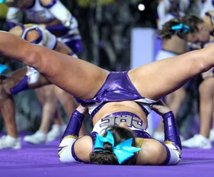 Candid cheerleaders