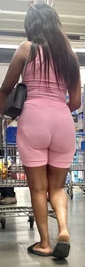 Huge Booty Ebony Milf in all Pink (vpl)
