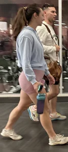 Part 2 of this sexy college Pawg in pink biker shorts