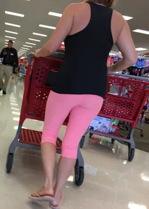 Milf at Target in pink leggings