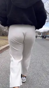 Jiggly Booty In Grey Sweats Walking Around